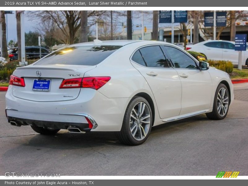 Lunar Silver Metallic / Parchment 2019 Acura TLX V6 SH-AWD Advance Sedan