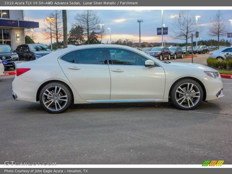 Lunar Silver Metallic / Parchment 2019 Acura TLX V6 SH-AWD Advance Sedan
