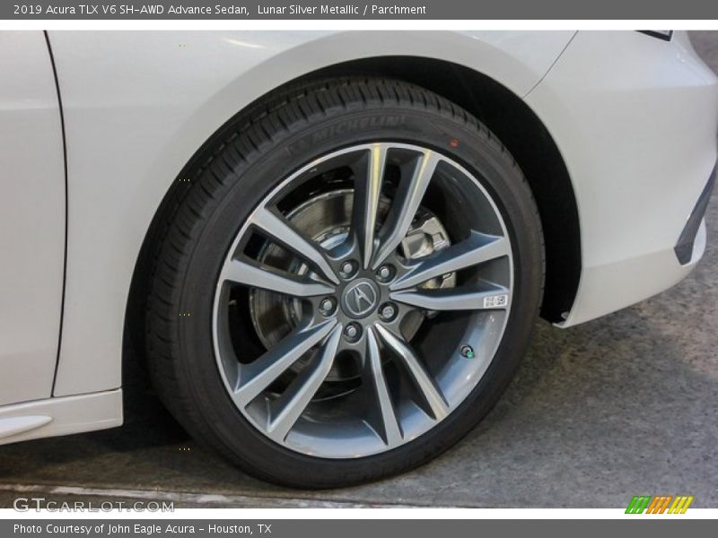 Lunar Silver Metallic / Parchment 2019 Acura TLX V6 SH-AWD Advance Sedan
