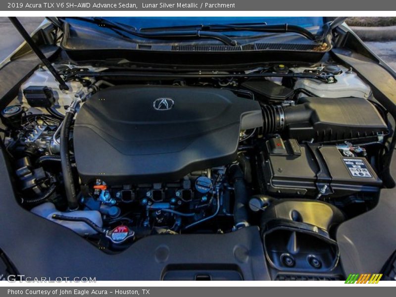 Lunar Silver Metallic / Parchment 2019 Acura TLX V6 SH-AWD Advance Sedan
