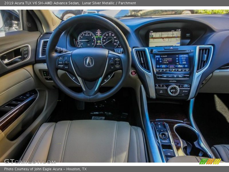 Lunar Silver Metallic / Parchment 2019 Acura TLX V6 SH-AWD Advance Sedan