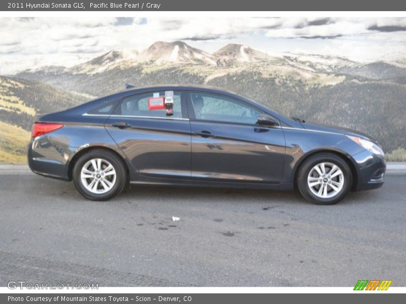 Pacific Blue Pearl / Gray 2011 Hyundai Sonata GLS