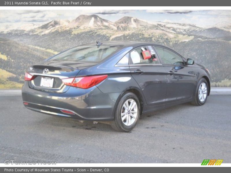 Pacific Blue Pearl / Gray 2011 Hyundai Sonata GLS