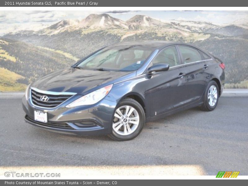 Pacific Blue Pearl / Gray 2011 Hyundai Sonata GLS