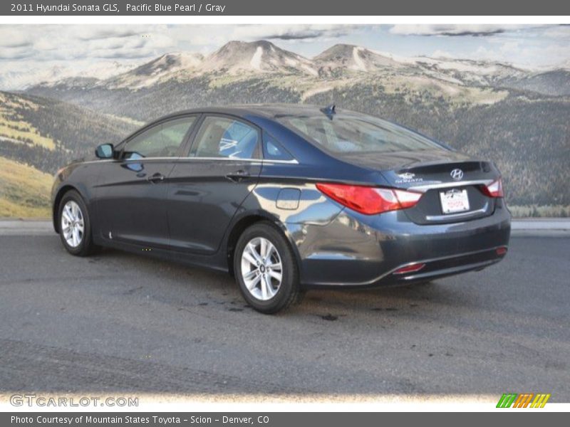Pacific Blue Pearl / Gray 2011 Hyundai Sonata GLS