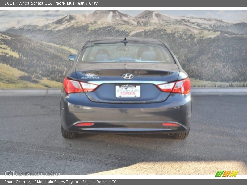 Pacific Blue Pearl / Gray 2011 Hyundai Sonata GLS