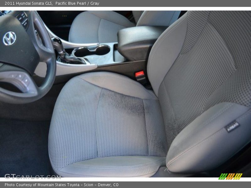 Pacific Blue Pearl / Gray 2011 Hyundai Sonata GLS