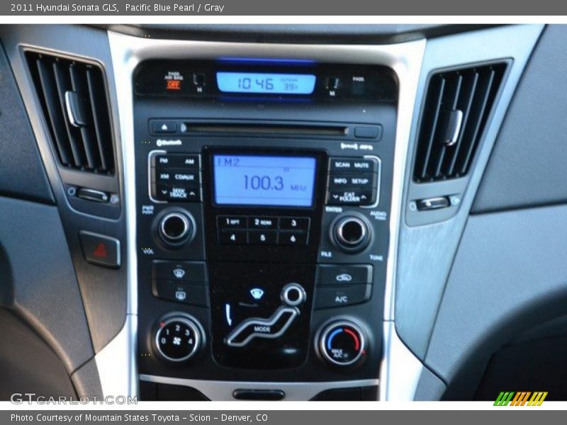 Pacific Blue Pearl / Gray 2011 Hyundai Sonata GLS