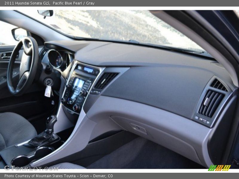 Pacific Blue Pearl / Gray 2011 Hyundai Sonata GLS