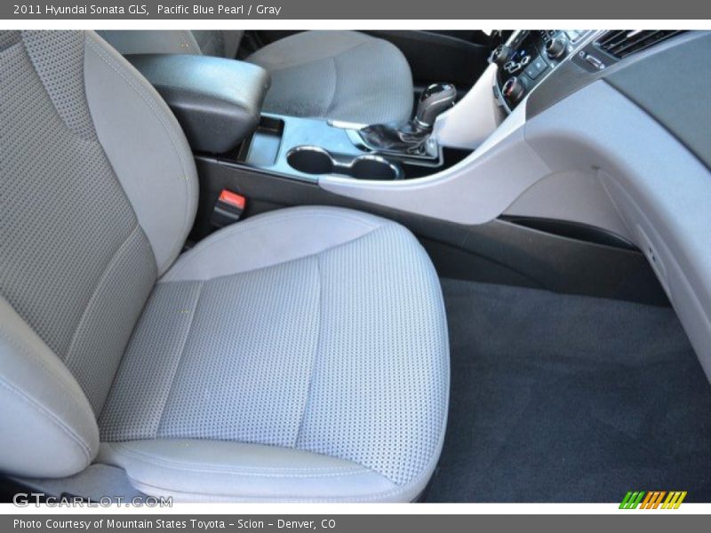 Pacific Blue Pearl / Gray 2011 Hyundai Sonata GLS