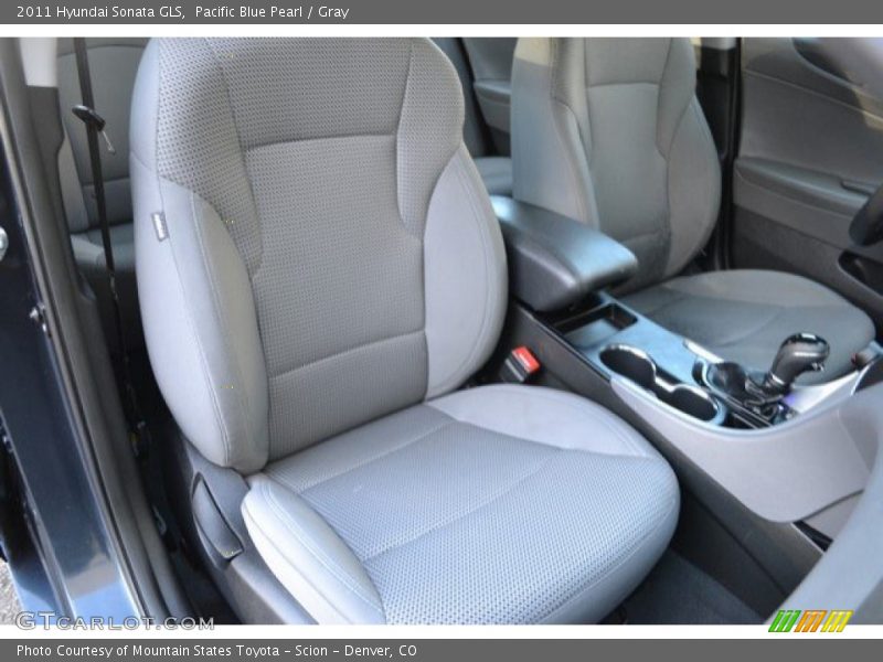 Pacific Blue Pearl / Gray 2011 Hyundai Sonata GLS