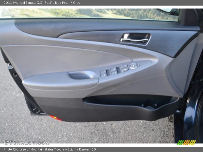 Pacific Blue Pearl / Gray 2011 Hyundai Sonata GLS