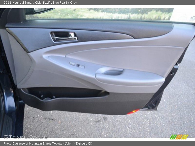 Pacific Blue Pearl / Gray 2011 Hyundai Sonata GLS