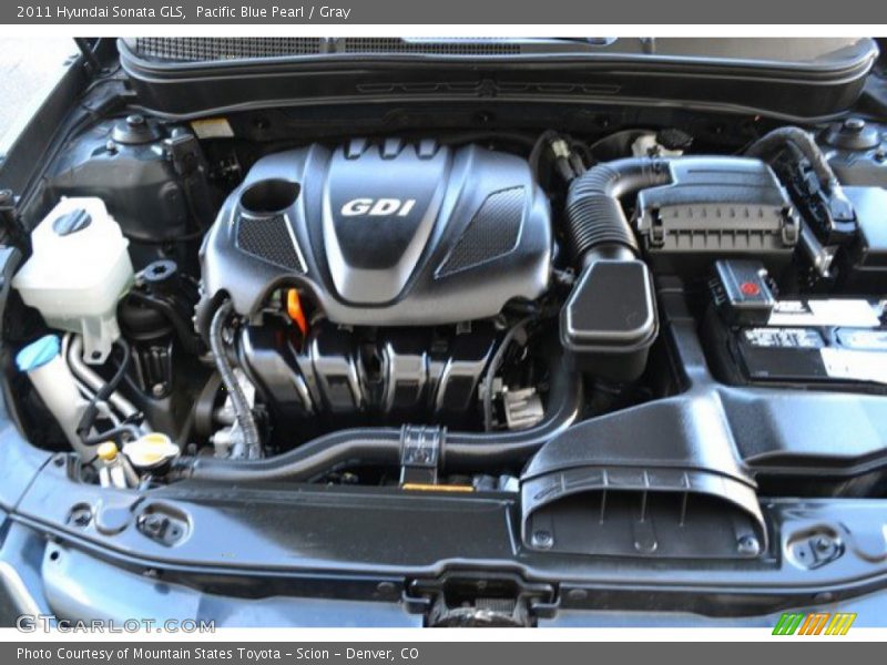 Pacific Blue Pearl / Gray 2011 Hyundai Sonata GLS