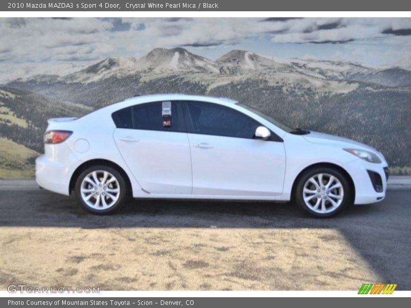 Crystal White Pearl Mica / Black 2010 Mazda MAZDA3 s Sport 4 Door