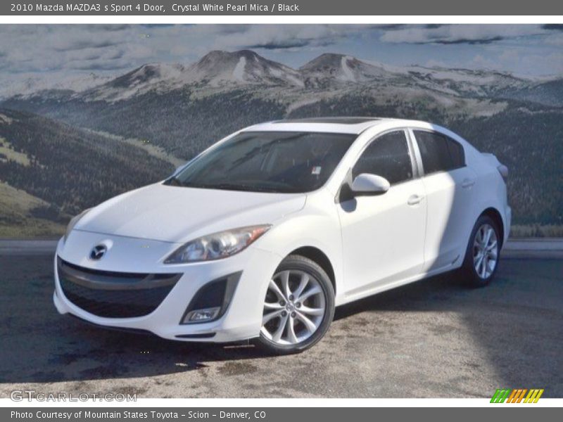 Crystal White Pearl Mica / Black 2010 Mazda MAZDA3 s Sport 4 Door