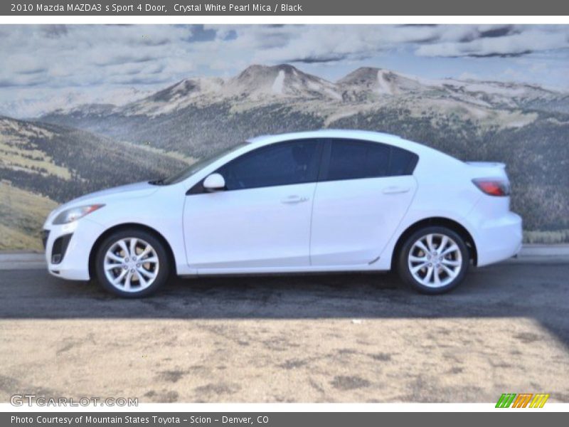 Crystal White Pearl Mica / Black 2010 Mazda MAZDA3 s Sport 4 Door