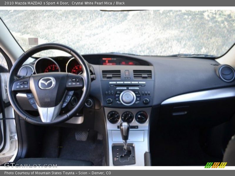 Crystal White Pearl Mica / Black 2010 Mazda MAZDA3 s Sport 4 Door