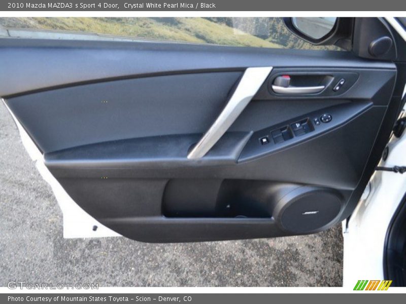 Crystal White Pearl Mica / Black 2010 Mazda MAZDA3 s Sport 4 Door