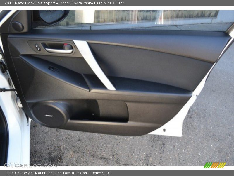 Crystal White Pearl Mica / Black 2010 Mazda MAZDA3 s Sport 4 Door