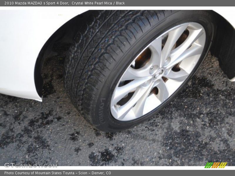 Crystal White Pearl Mica / Black 2010 Mazda MAZDA3 s Sport 4 Door