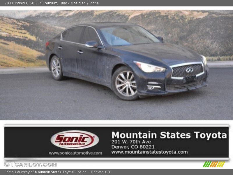 Black Obsidian / Stone 2014 Infiniti Q 50 3.7 Premium