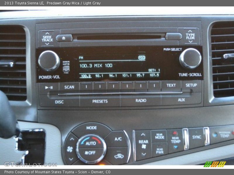 Predawn Gray Mica / Light Gray 2013 Toyota Sienna LE