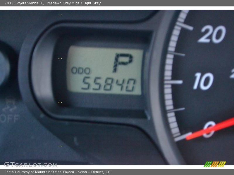 Predawn Gray Mica / Light Gray 2013 Toyota Sienna LE