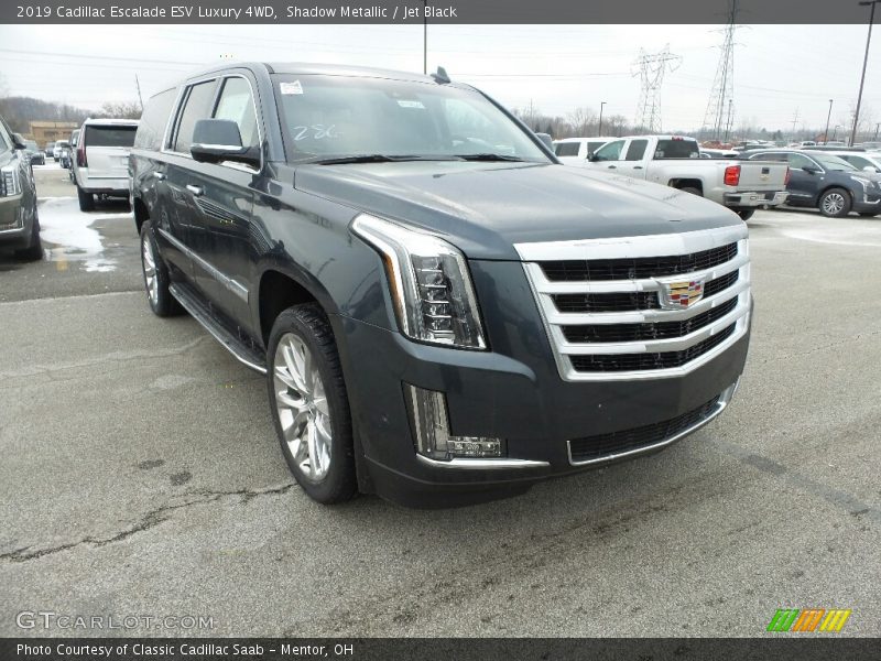 Shadow Metallic / Jet Black 2019 Cadillac Escalade ESV Luxury 4WD