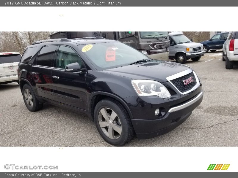 Carbon Black Metallic / Light Titanium 2012 GMC Acadia SLT AWD