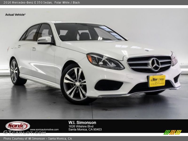 Polar White / Black 2016 Mercedes-Benz E 350 Sedan