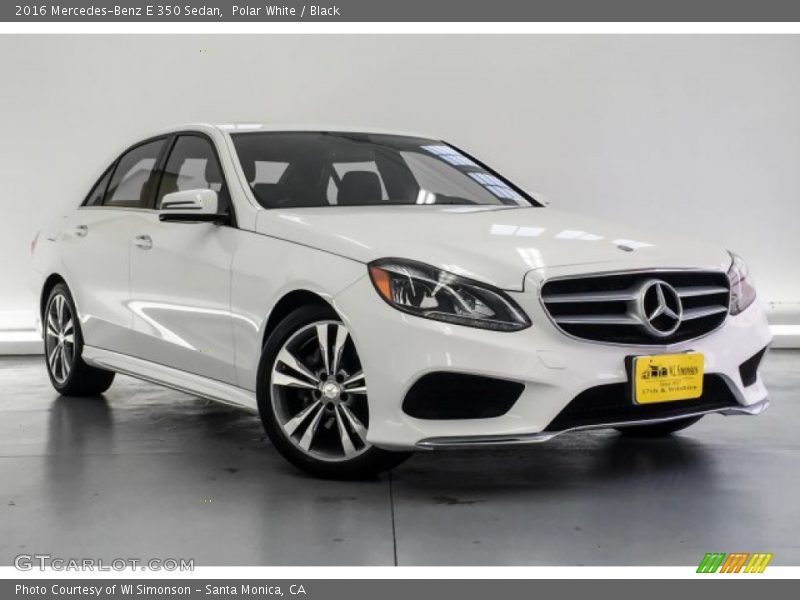 Polar White / Black 2016 Mercedes-Benz E 350 Sedan