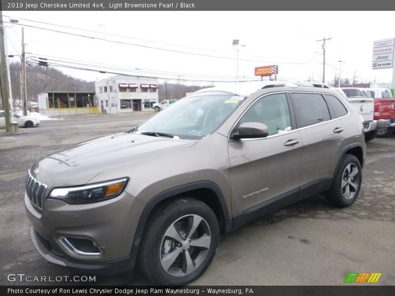 Light Brownstone Pearl / Black 2019 Jeep Cherokee Limited 4x4