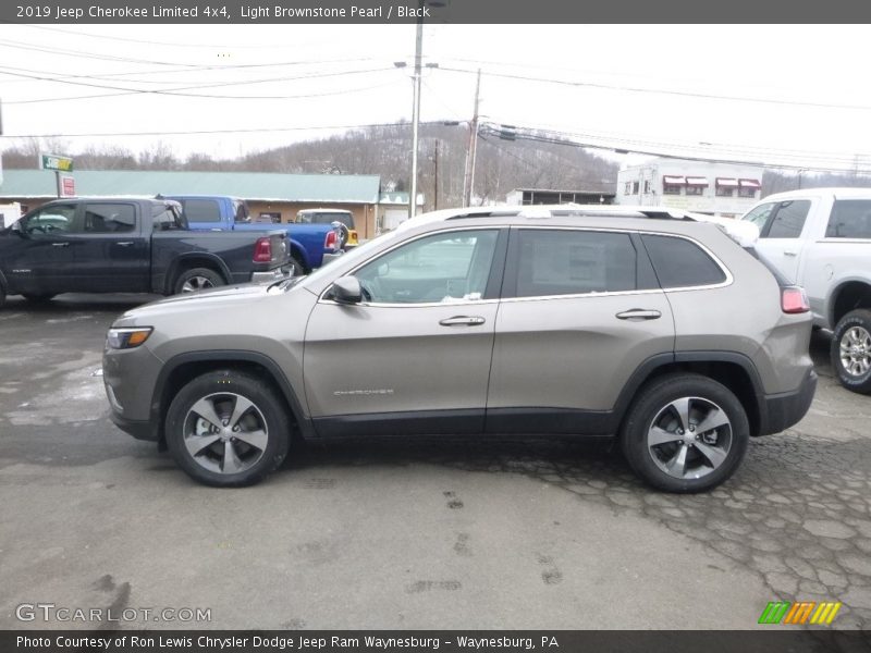 Light Brownstone Pearl / Black 2019 Jeep Cherokee Limited 4x4