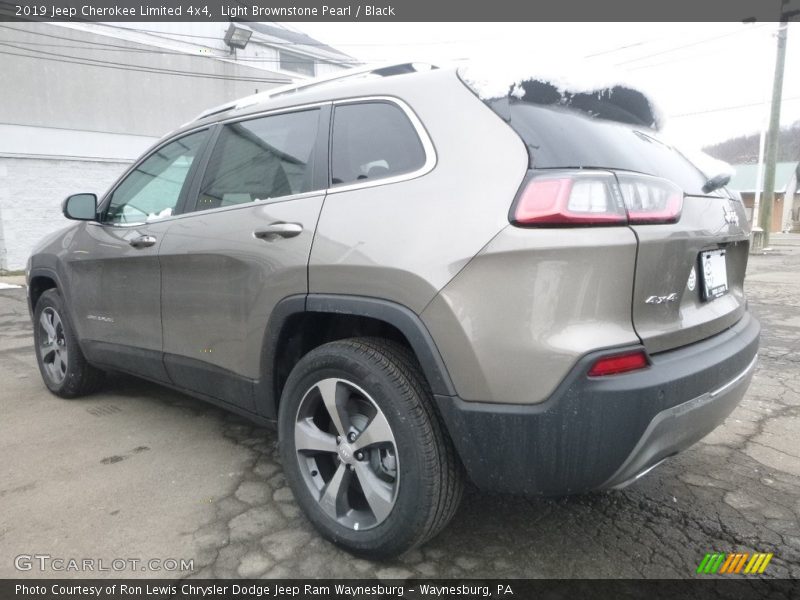 Light Brownstone Pearl / Black 2019 Jeep Cherokee Limited 4x4