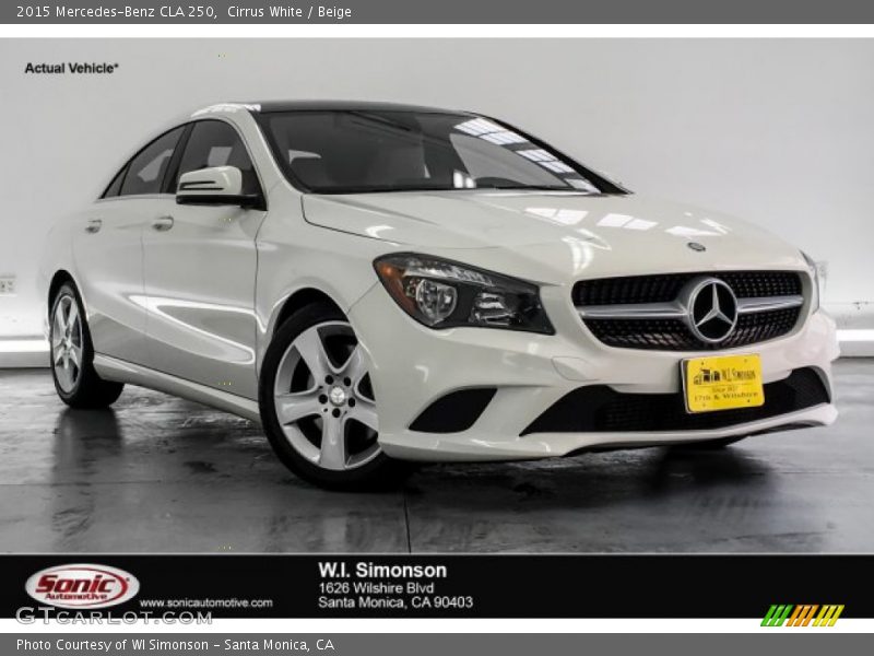 Cirrus White / Beige 2015 Mercedes-Benz CLA 250