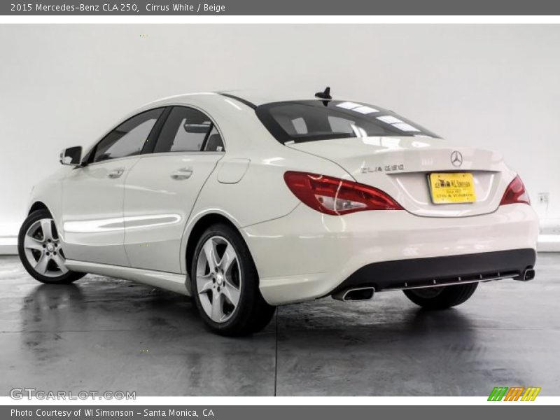 Cirrus White / Beige 2015 Mercedes-Benz CLA 250