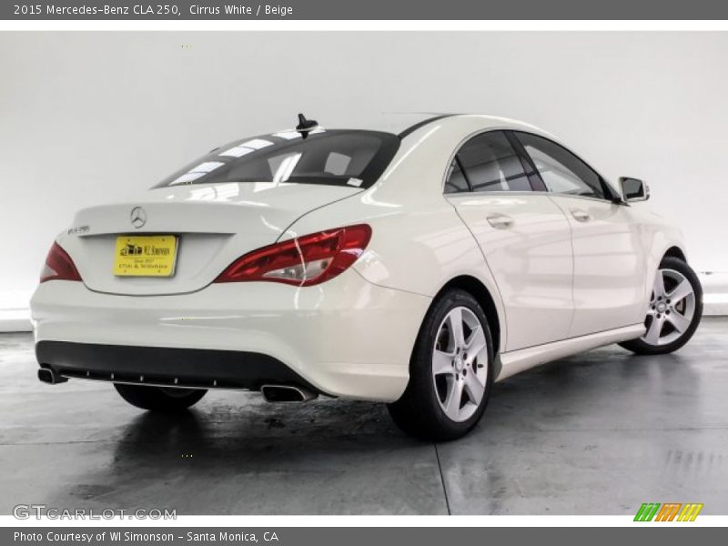 Cirrus White / Beige 2015 Mercedes-Benz CLA 250