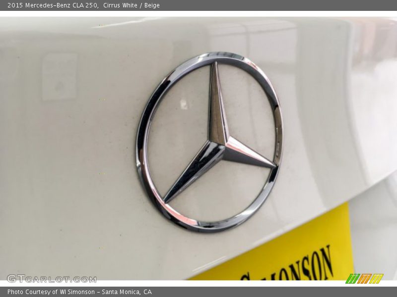 Cirrus White / Beige 2015 Mercedes-Benz CLA 250