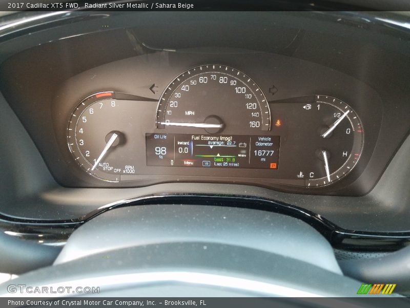 Radiant Silver Metallic / Sahara Beige 2017 Cadillac XT5 FWD