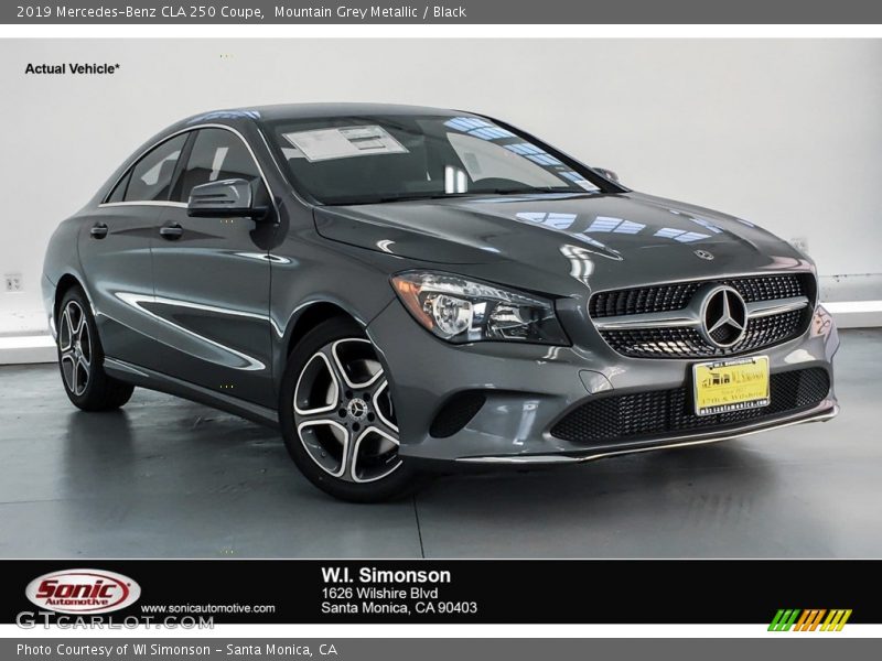 Mountain Grey Metallic / Black 2019 Mercedes-Benz CLA 250 Coupe
