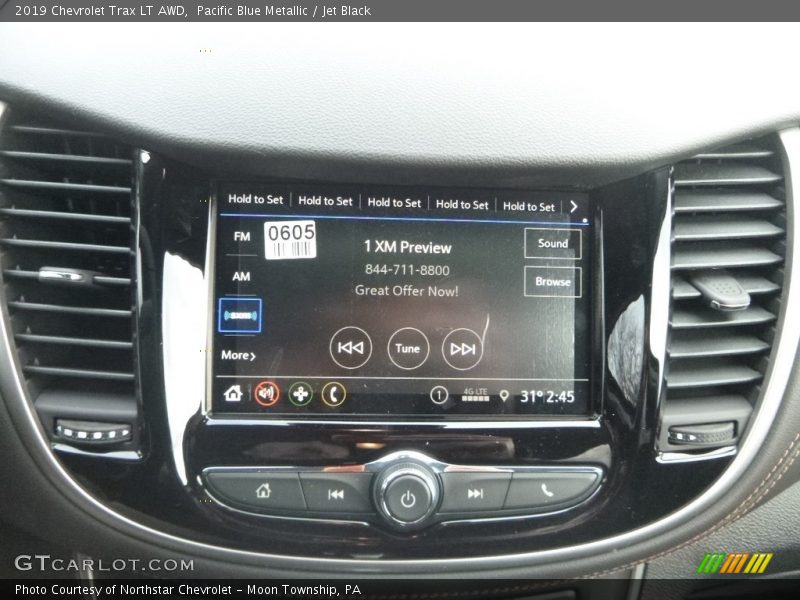 Pacific Blue Metallic / Jet Black 2019 Chevrolet Trax LT AWD