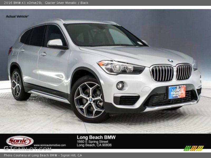 Glacier Silver Metallic / Black 2016 BMW X1 xDrive28i