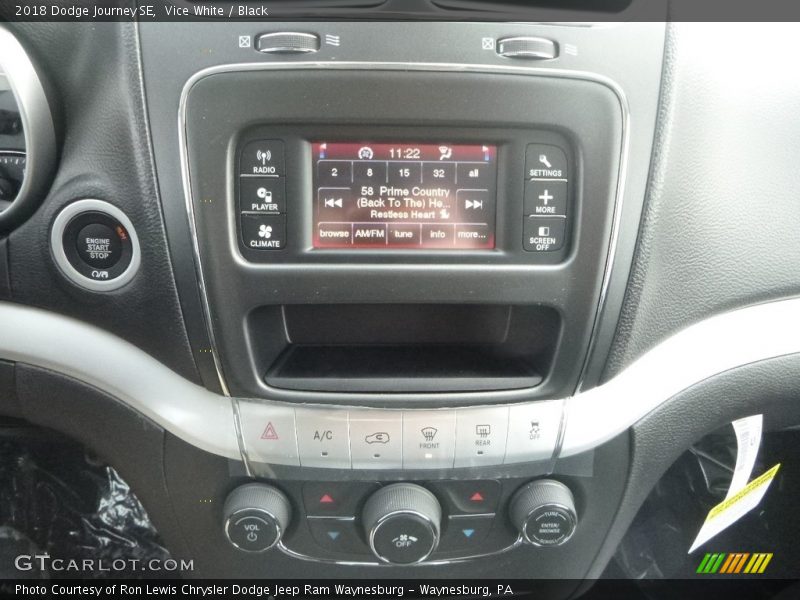 Vice White / Black 2018 Dodge Journey SE