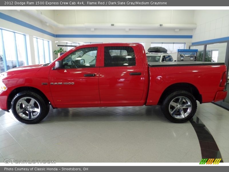 Flame Red / Dark Slate Gray/Medium Graystone 2012 Dodge Ram 1500 Express Crew Cab 4x4