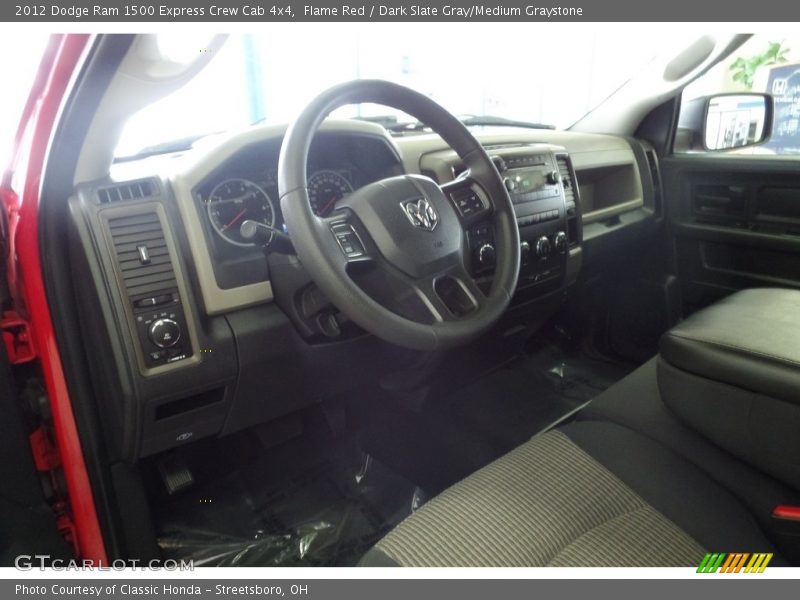 Flame Red / Dark Slate Gray/Medium Graystone 2012 Dodge Ram 1500 Express Crew Cab 4x4