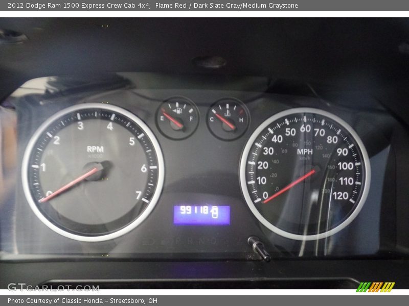 Flame Red / Dark Slate Gray/Medium Graystone 2012 Dodge Ram 1500 Express Crew Cab 4x4