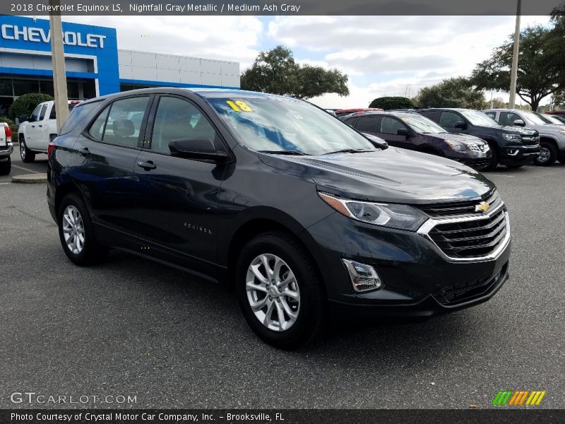 Nightfall Gray Metallic / Medium Ash Gray 2018 Chevrolet Equinox LS