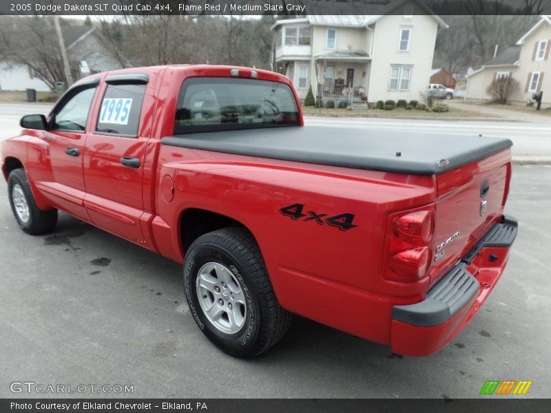 Flame Red / Medium Slate Gray 2005 Dodge Dakota SLT Quad Cab 4x4