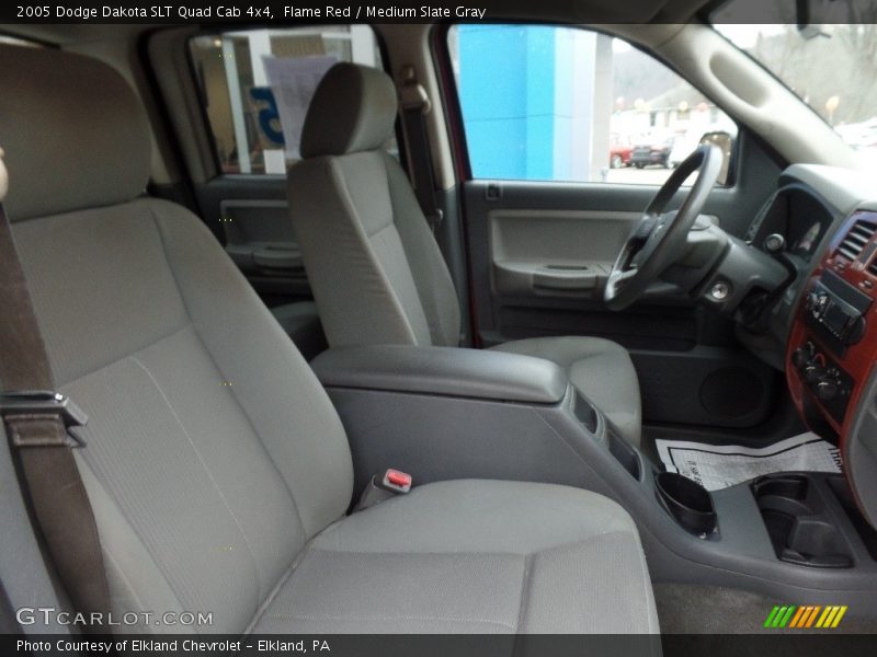 Flame Red / Medium Slate Gray 2005 Dodge Dakota SLT Quad Cab 4x4